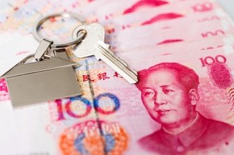 House key on cash